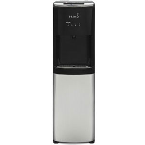 primo white 2 spout bottom load hot and cold water cooler dispenser