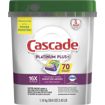 Cascade Platinum Plus Dishwasher Pods for Hard Water
